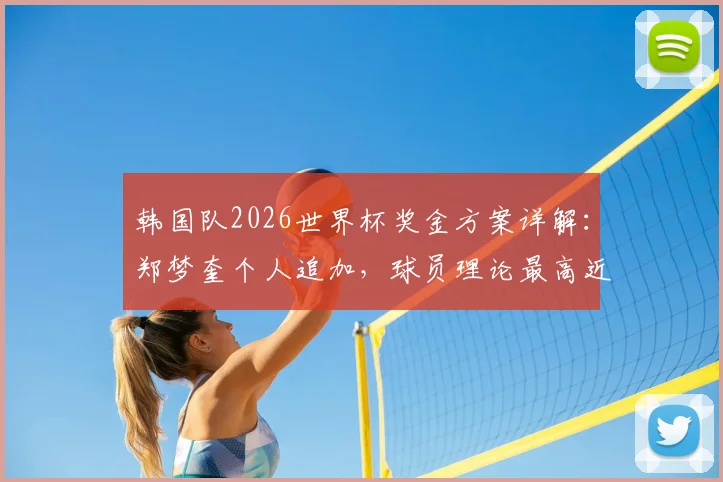 韩国队2026世界杯奖金方案详解：郑梦奎个人追加，球员理论最高近2700万元，附历史奖金对比